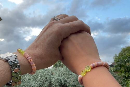Creamsicicle Bracelet🤍💛